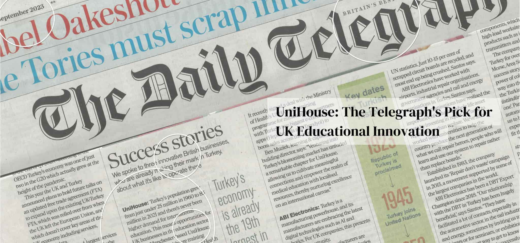 تميز اليونيهاوس في جريدة The Daily Telegraph